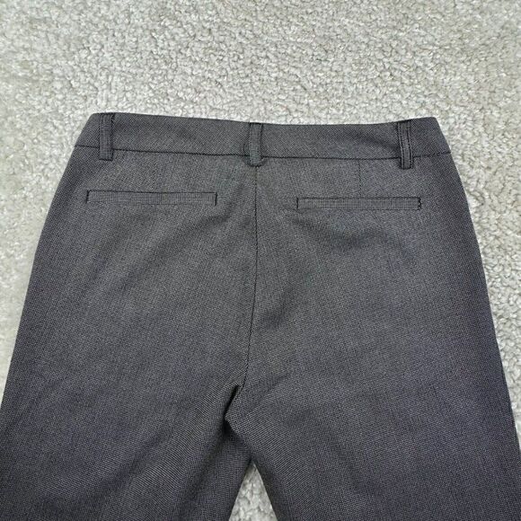 Ecru Herringbone Presidio Cuff Ankle Trouser Pant Black Gray Print - Picture 9 of 9